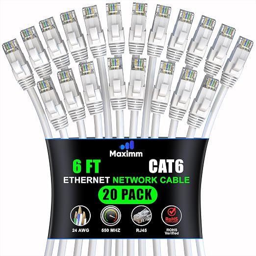 Maximm Cat 6 Ethernet Cable 6 ft by MaximmCable