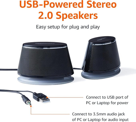 Amazon Basics Stereo 2.0 Speakers - Image 2