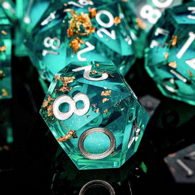 DND Dice Green Liquid Core Dice Set - Image 4