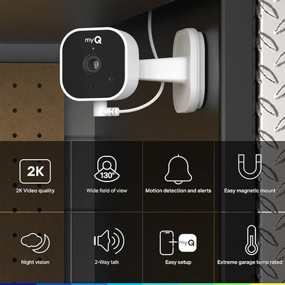 myQ Smart Garage Starter Kit: Garage Door Video Keypad + Wired Power Adapter - Image 8