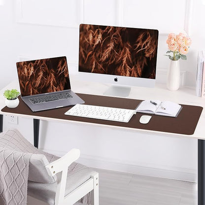 Desk Mat, 35.4" x 17" Leather Desk mat, Desk matt - Image 6