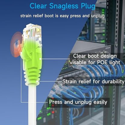 Cat6 Ethernet Patch Cable 0.5 ft, Cat6 Patch Cable - Image 4