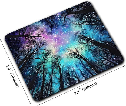 Black Night Sky Forest Mouse Pads - Image 2