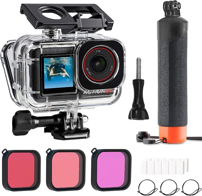 FitStill 164FT/50M Waterproof Case&3 Filters&Floating Hand Grip Stick Set by FitdesignkeepitFitStill