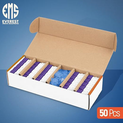 Everest 90° Angled RJ45 Cat5e Keystone Jacks 50-Pack in Purple - Image 2