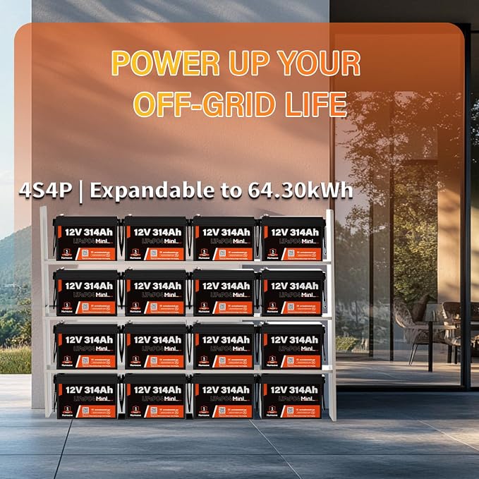 12V 314Ah LiFePO4 Lithium Battery Max. 4019Wh Energy, 15000+ Deep Cycles - Image 5
