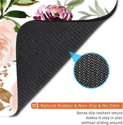 Square Mouse Pad Pretty Floral, Personalized Premium-Textured Custom Mouse Mat - Image 5