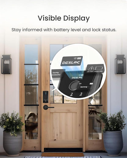 DESLOC Smart Lock D110 Plus, WiFi Fingerprint Smart Front Door Lock - Image 7