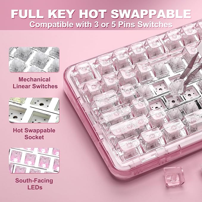 YUNZII X98 QMK/VIA Wireless Mechanical Gaming Keyboard - Image 3