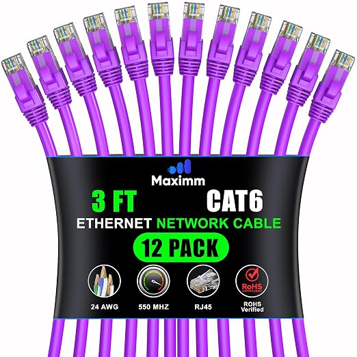 Maximm Cat 6 Ethernet Cable - 3 ft by MaximmCable