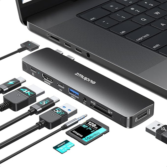 USB C Hub Adapter for MacBook Pro Air 2025-2016 Docking Station for MacBook M4 by ZMUIPNG