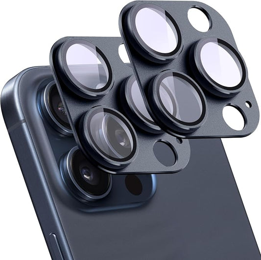 2 Pack Camera Lens Protector for iPhone 15 Pro/iPhone 15 Pro Max, AR Tempered by SHANG+PIN+JIA