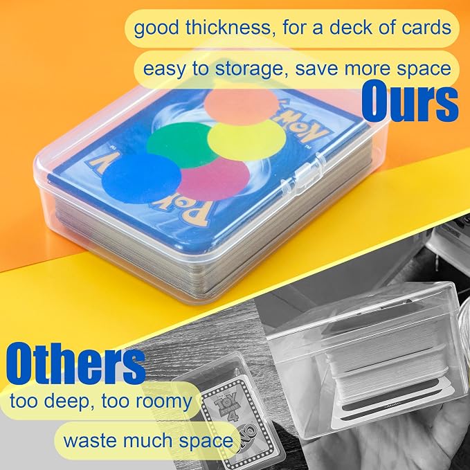 8 Pcs Playing Card Case, Small Clear Box, Plastic Deck Box, Card Deck Holder - Image 5