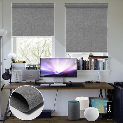 SmartWings Motorized Blinds Dual-Sided Cordless Smart Blackout Shades, Custom by SmartWings