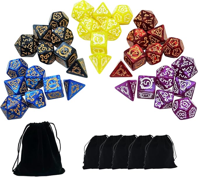 SmartDealsPro Retro Polyhedral Dice Sets by SmartDealsPro