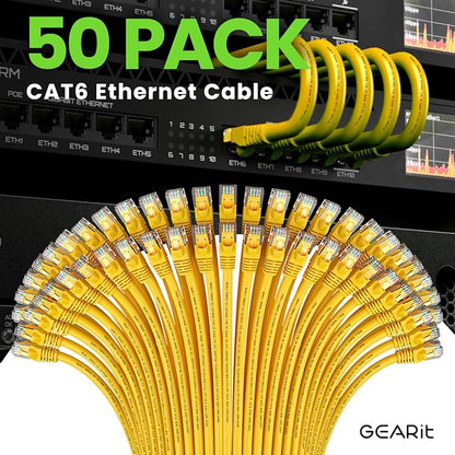 GEARit Cat 6 Ethernet Cable Cat6 Network Patch, Snagless Cord, Internet - Image 2