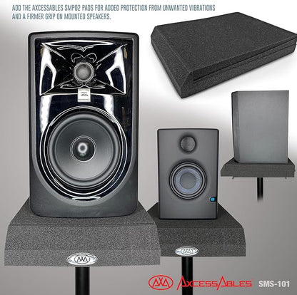 AxcessAbles Studio Monitor Speaker Stands Pair. 80lb Capacity per Stand. - Image 9