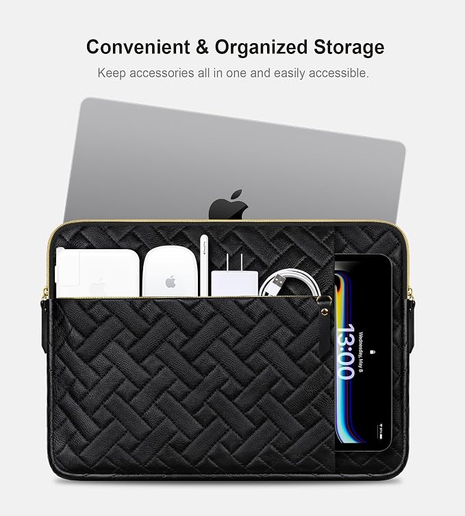 Lacdo Laptop Sleeve Case for 14 inch New MacBook Pro M4/M3/M2/M1 Chips Pro Max - Image 3