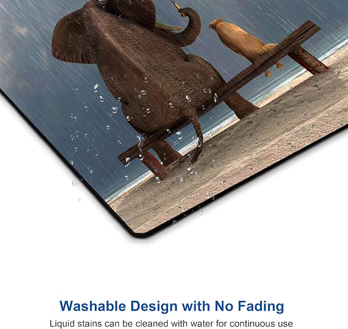 Elephant and Dog Mouse pad Personalized Computer Mouse Pads Office Decoration - Image 6
