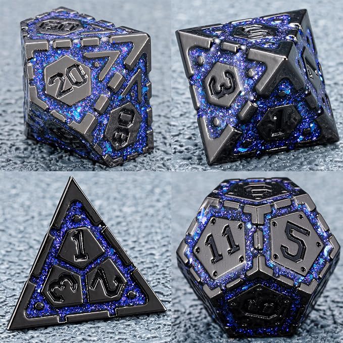 DND Metal Dice Set, Polyhedral Dice Set - Image 6