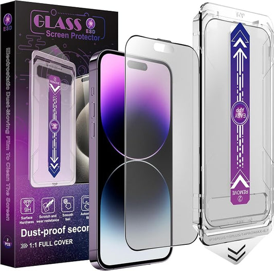 2 Pack Matte Screen Protector for iPhone 14 Pro Max/iPhone 15 Plus/iPhone 16 by Unknown