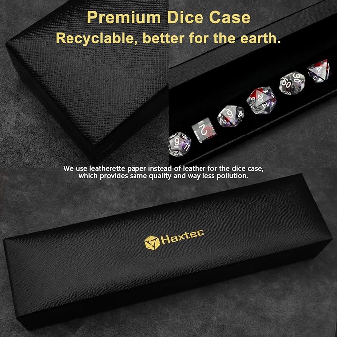 Haxtec Flower DND Dice Set Sharp Edge Dice - Image 4
