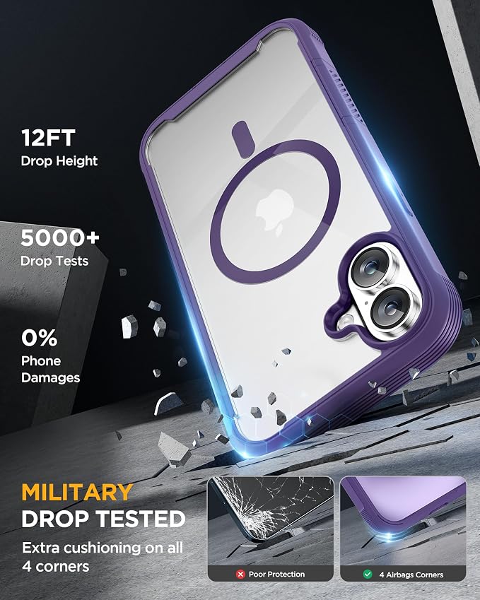 Miracase for iPhone 16 Case 6.1'', Full-Body Bumper Phone case - Image 4