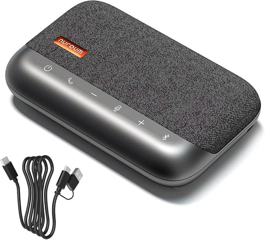 NUROUM A05B Bluetooth Conference Speaker and Microphone, Portable Wireless by Nuroum