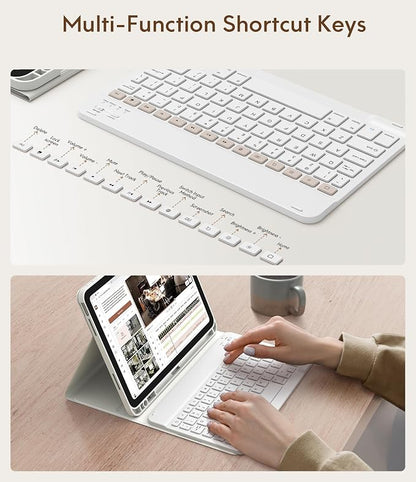 CHESONA Keyboard Case for iPad 11th/10th Generation, Detachable Wireless - Image 5