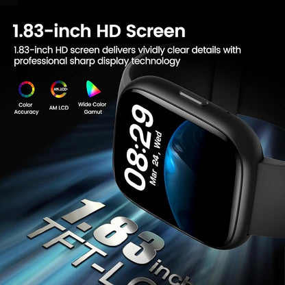 Smart Watch with Alexa Built-in, 1.83" HD Touchscreen Fitness Tracker with - Image 2