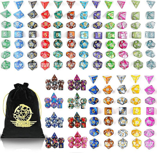 DND Dice Set, 25 X 7 Polyhedral Dice by Surhugvy