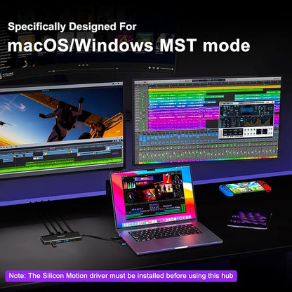 USB C Docking Station 3 Monitors Compatible - Image 3