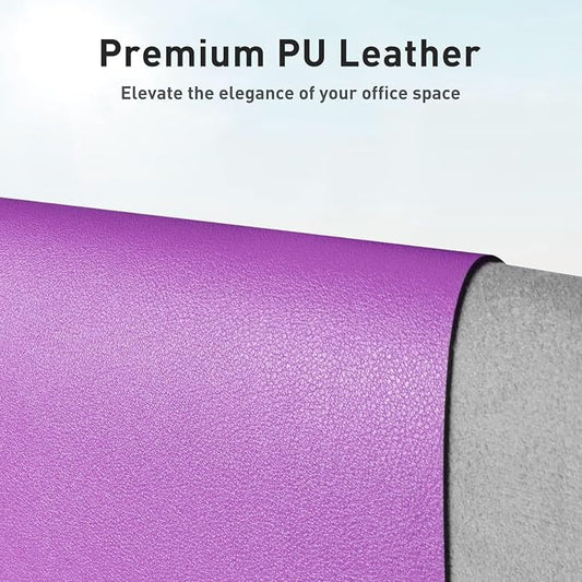 Aothia Leather Desk Pad Protector, Mouse Pad, Office Desk Mat, Non-Slip PU - Image 2