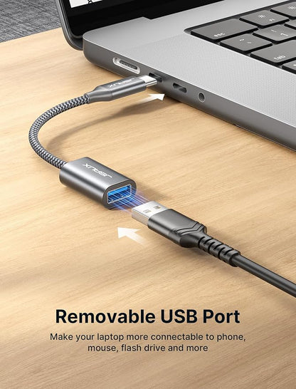 JSAUX USB C to USB 3.0 Adapter, USB C Male to USB Female OTG Cable Adapter - Image 3