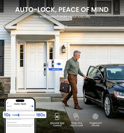 Veise VE012W-H WiFi Smart Front Door Lock Set, Built-in WiFi, App Remote & - Image 7