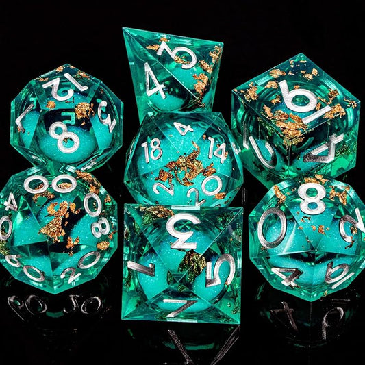 DND Dice Green Liquid Core Dice Set - Image 2