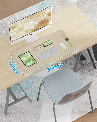 AFIING Leather Desk Pad Protector, Mouse Pad, Office Desk Mat, Non-Slip PU - Image 7