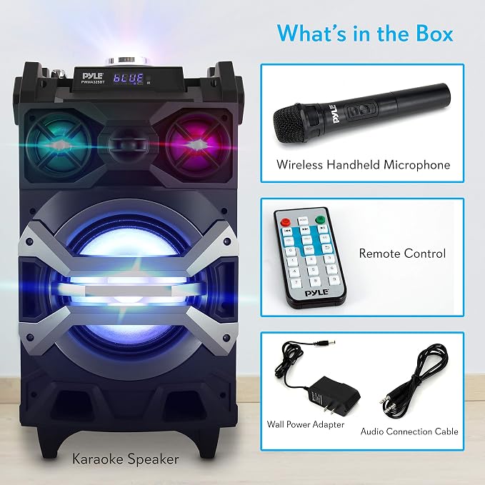 Pyle 500 Watt Portable BT Connectivity Karaoke Speaker System - Image 8