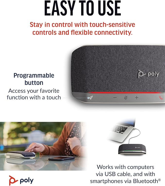 Poly Sync 20 USB-A Personal Portable Smart Speakerphone - Image 6