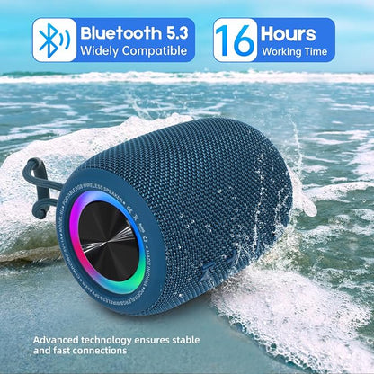 Portable Bluetooth Speaker, BT5.3 Wireless Speaker 20W Bass Diaphragms - Image 4