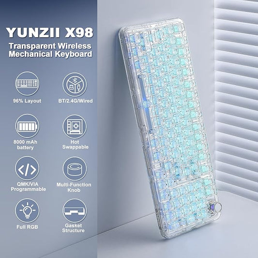YUNZII X98 QMK/VIA Wireless Mechanical Gaming Keyboard - Image 2
