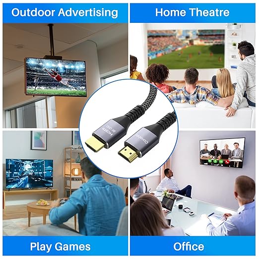 8K HDMI 2.1 Cable 3.3FT/1M, Real Certified 48Gbps Ultra High Speed HDMI® Cable - Image 4