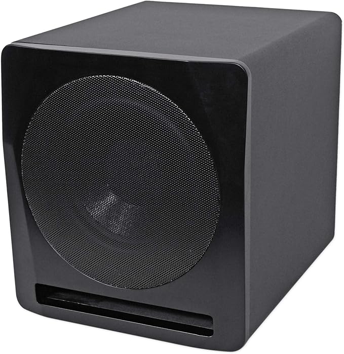 Rockville APM10B Active Studio Subwoofer in Black, MDF Wood, RCA/XLR/Optical by Rockville