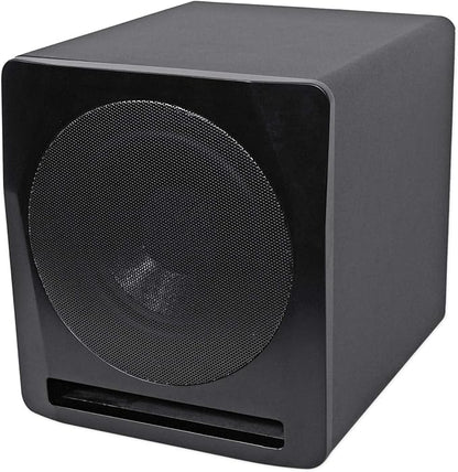 Rockville APM10B Active Studio Subwoofer in Black, MDF Wood, RCA/XLR/Optical by Rockville