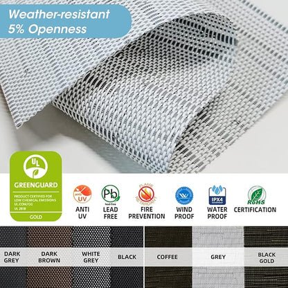 SmartWings Motorized Sun Shades Outdoor Patio Smart Blinds Remote Control Roll - Image 4