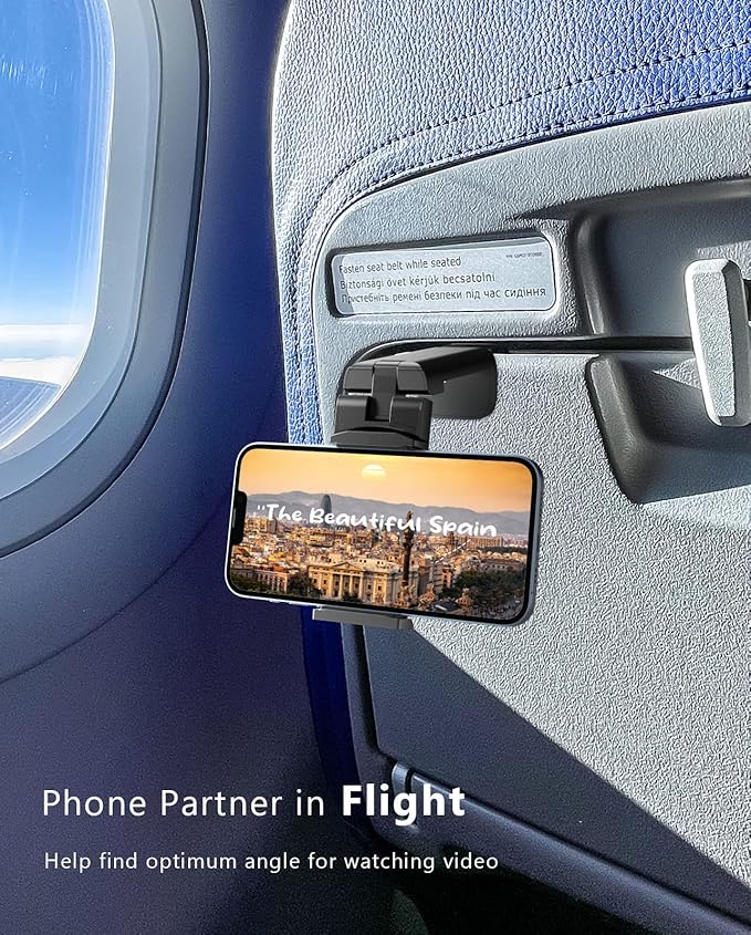 MiiKARE Travel Essentials Airplane Phone Holder, Universal Handsfree Phone Mount - Image 4