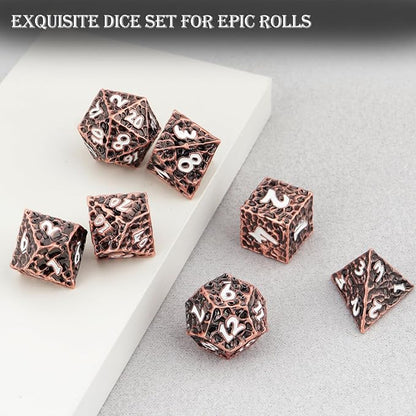 Haxtec Metal DND Dice Set Polyhedral D&D Dice Compatible - Image 7