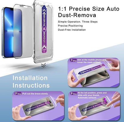 2 Pack Matte Screen Protector for iPhone 16e and iPhone 14 and iPhone 13 and - Image 3