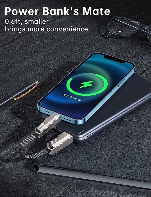 4-in-1 0.6FT Ultra Short USB C Cable Compatible - Image 2