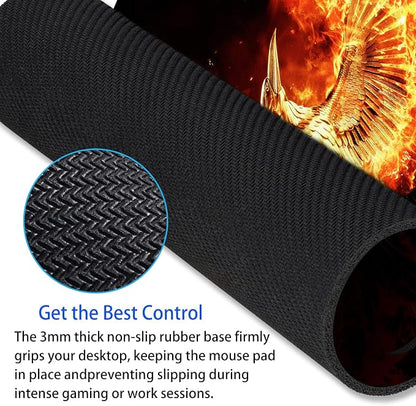 Cool Phoenix Mouse Pad Personalized Design, Non-Slip Surface, Rubber Base - Image 4